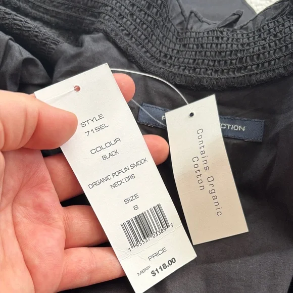 French Connection Black Button-Up Dress - Picture 6 of 6